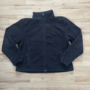 L.L. Bean Black Full-Zip Fleece Jacket | Women’s XL